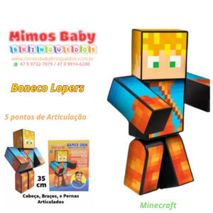 Boneco Lopers  Algazarra - 5 pontos de Articulação - 35 Centimetros