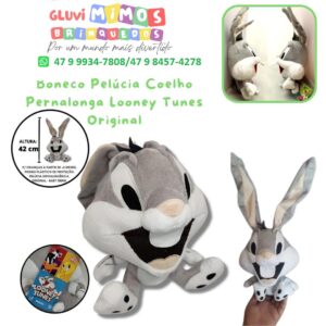 Boneco Pelúcia Coelho Pernalonga Looney Tunes Original