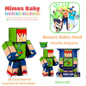Boneco Robin Hood Família Arqueira Algazarra - 5 pontos de Articulação