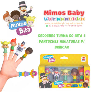 Dedoches Turma Do Bita 5 Fantoches Miniaturas P/ Brincar