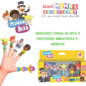 Dedoches Turma Do Bita 5 Fantoches Miniaturas P/ Brincar