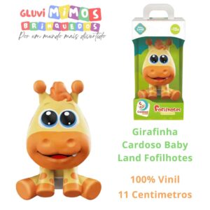 Girafinha Cardoso Baby Land Fofilhotes 100% Vinil 11 Centimetros