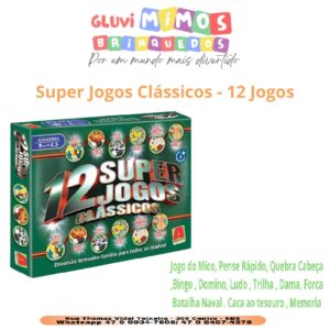 Jogo 12 Super Jogos Clássicos - 12 Jogos - Algazarra