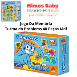 Jogo Da Memória  Turma do Problems 40 Peças Mdf