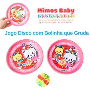Jogo Disco com Bolinha que Gruda