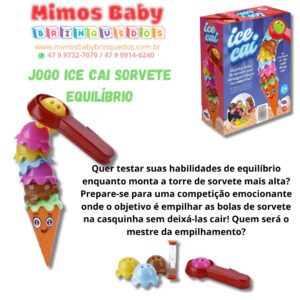Jogo Ice Cai Infantil Sorvete Equilíbrio Pakitoys