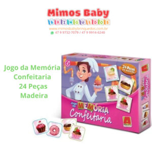 Jogo da Memória  Confeitaria  24 Peças  Madeira