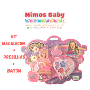 Kit Maquiagem  + Presilhas +  Batom