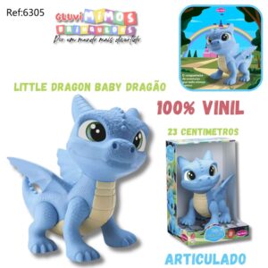 Little Dragon Baby Dragão Bambola 100% Vinil Articulado 23 Centimetros