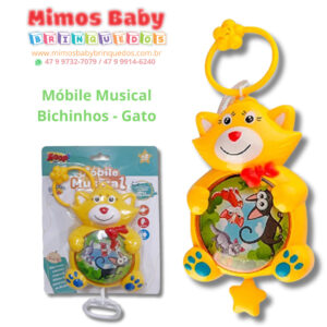 Móbile Musical Bichinhos - Gato