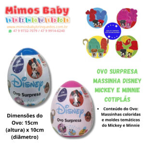 Ovo Surpresa Massinha Disney Mickey e Minnie - Cotiplás