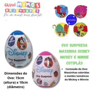 Ovo Surpresa Massinha Disney Mickey e Minnie - Cotiplás
