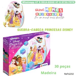 Quebra-Cabeça Princesas Disney Xalingo Madeira -30 Peças