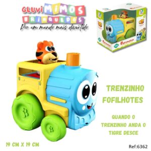 Trenzinho Fofilhotes  Quando o trenzinho anda o tigre desce - 19 cm x 19 cm