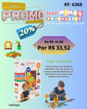 Plokt 200 Peças - Pakitoys
