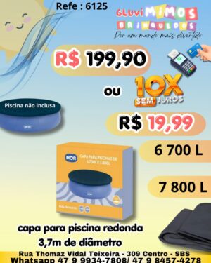 capa para piscina redonda 6700 - 7800 3,7m de diâmetro
