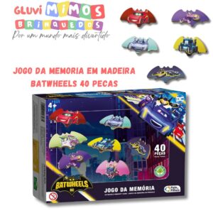 Jogo Da Memoria Em Madeira Batwheels 40 Pecas