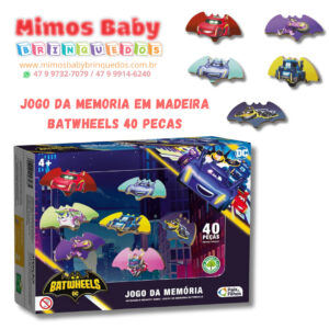 Jogo Da Memoria Em Madeira Batwheels 40 Pecas