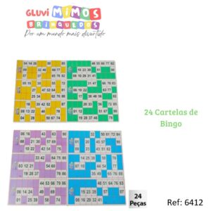 24 Cartelas de Bingo