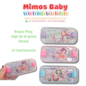 Acqua Play  Jogo de Argolas Sereia 15 Centimetros
