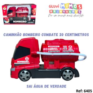Caminhão Bombeiro Combate 20 Centimetros  Sai Água de Verdade