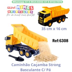 Caminhão Caçamba Strong Basculante C/ Pá  35 cm x 16 cm