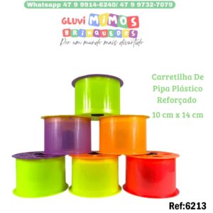 Carretilha De Pipa Plástico Reforçado 10 cm x 14 cm