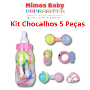 Kit Chocalhos 5 Peças - Mamadeira