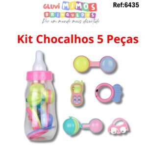 Kit Chocalhos 5 Peças - Mamadeira