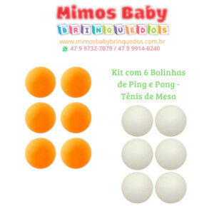 Kit com 6 Bolinhas de Ping e Pong - Tênis de Mesa