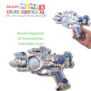 Pistola Espacial  22 Centimetros  Com som e Luz