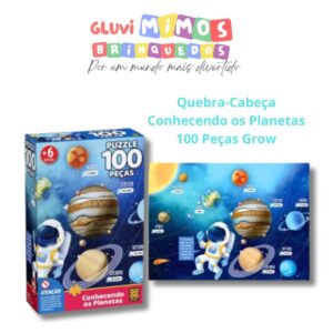 Quebra-Cabeça Conhecendo os Planetas 100 Peças Grow