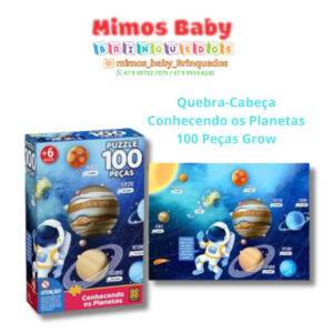 Quebra-Cabeça Conhecendo os Planetas 100 Peças Grow
