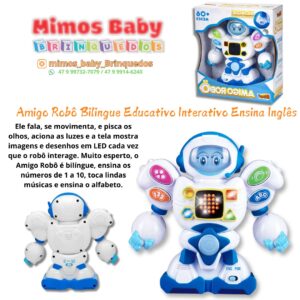 Amigo Robô Bilingue Brinquedo Educativo Interativo Ensina Inglês - ZOOP TOYS