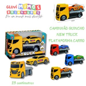 CAMINHÃO GUINCHO NEW TRUCK PLATAFORMA CARRO BS TOYS