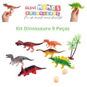 Kit Dinossauro 9 Peças