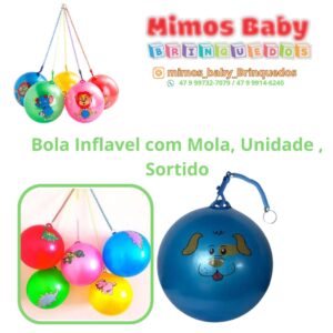 Bola Inflavel com Mola, Unidade , Sortido
