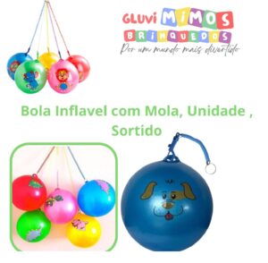 Bola Inflavel com Mola, Unidade , Sortido