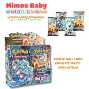 Booster com 6 cards  escarlate violeta  coroa estelar
