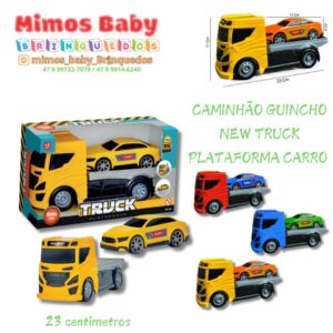 CAMINHÃO GUINCHO NEW TRUCK PLATAFORMA CARRO BS TOYS