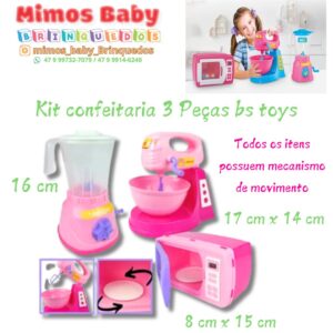 Kit confeitaria 3 Peças bs toys