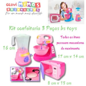 Kit confeitaria 3 Peças bs toys