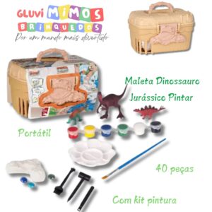 Maleta Dinossauro Aventura Jurássica Pintar e Escavar - Zoop Toys