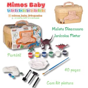 Maleta Dinossauro Aventura Jurássica Pintar e Escavar - Zoop Toys