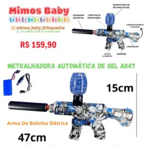 Metralhadora Automática De Gel Ak47 Arma De Bolinha Elétrica