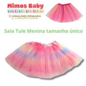 Saia Tule Menina tamanho único