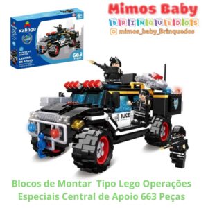 Blocos de Montar  Tipo Lego Operações Especiais Central de Apoio 663 Peças