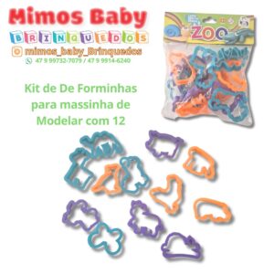 Kit de De Forminhas para massinha de Modelar com 12