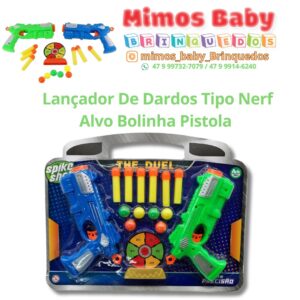 Lançador De Dardos Tipo Nerf Alvo Bolinha Pistola
