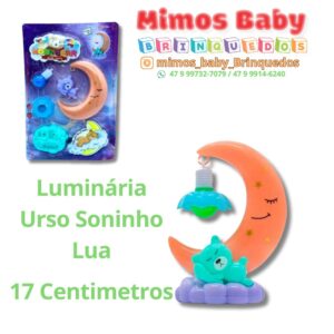 Luminária  Urso Soninho Lua 17 Centimetros